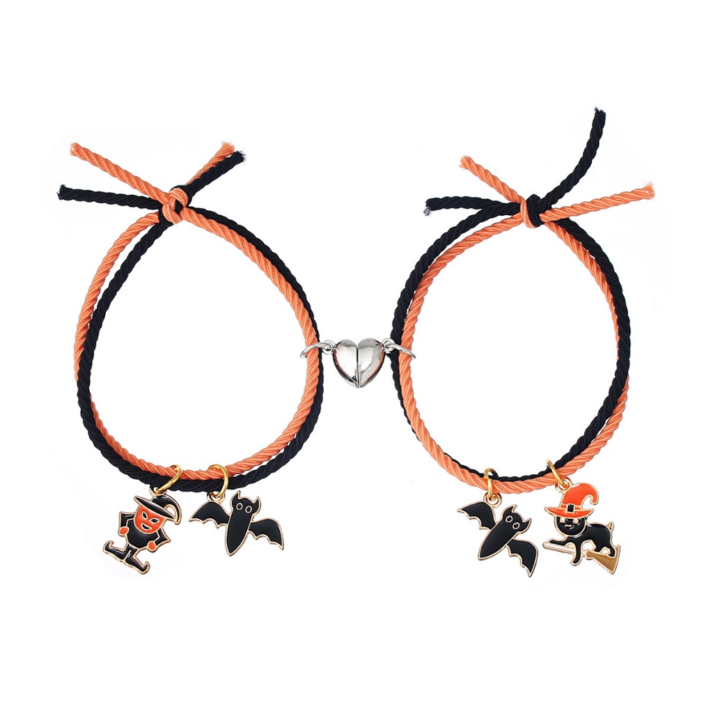 Vòng Tay Nam Châm Mặt Hình Quả Bí Ngô halloween