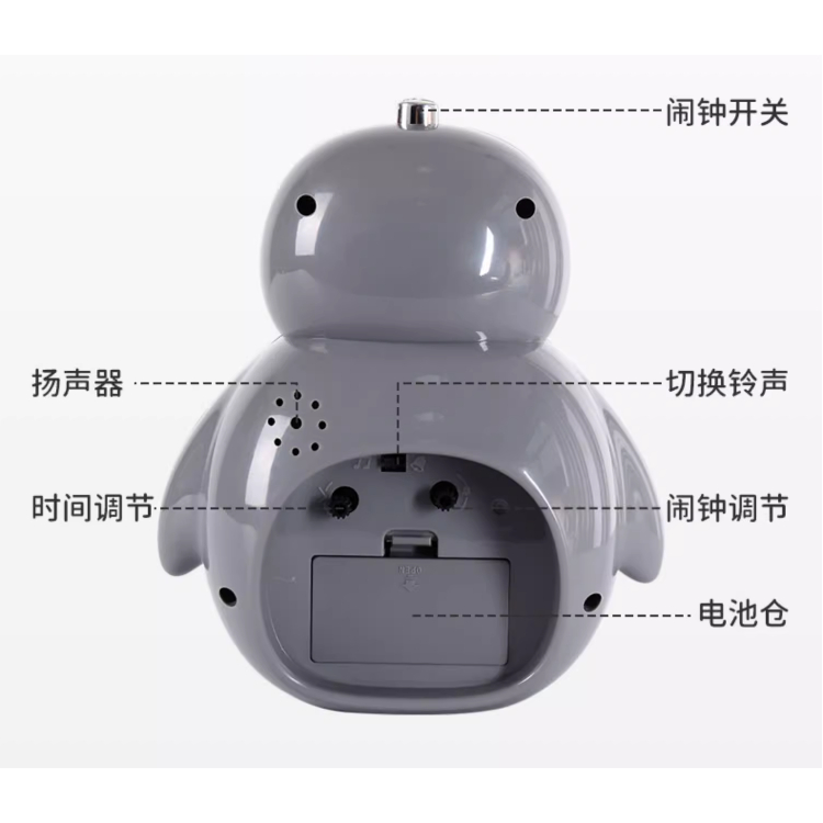 Đồng Hồ Báo Thức Hình Chim Cánh Cụt Hoạt Hình dreary668 2021