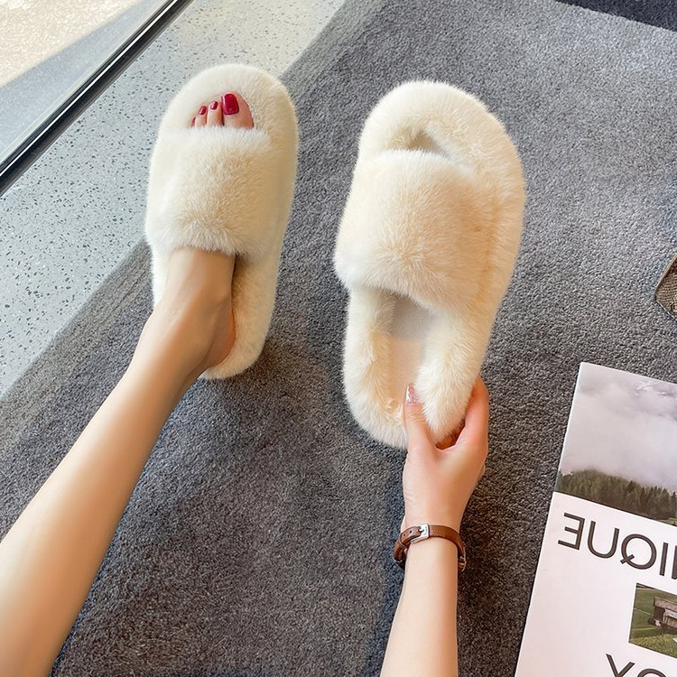 YAOLI  Dép Bông Đi Trong Nhà Hình Trái Tim Xinh Xắn Cho Nữ