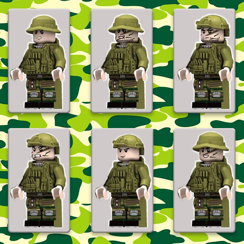 Mô Hình Tượng Quân Đội Minifigur team Cho Bé Trai