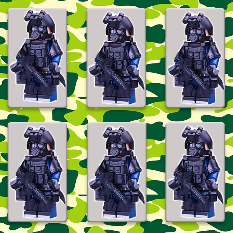 Mô Hình Tượng Quân Đội Minifigur team Cho Bé Trai