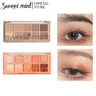 Bảng phấn mắt Sweet mint 10 màu mềm mại màu nâu khói ngọt ngào
