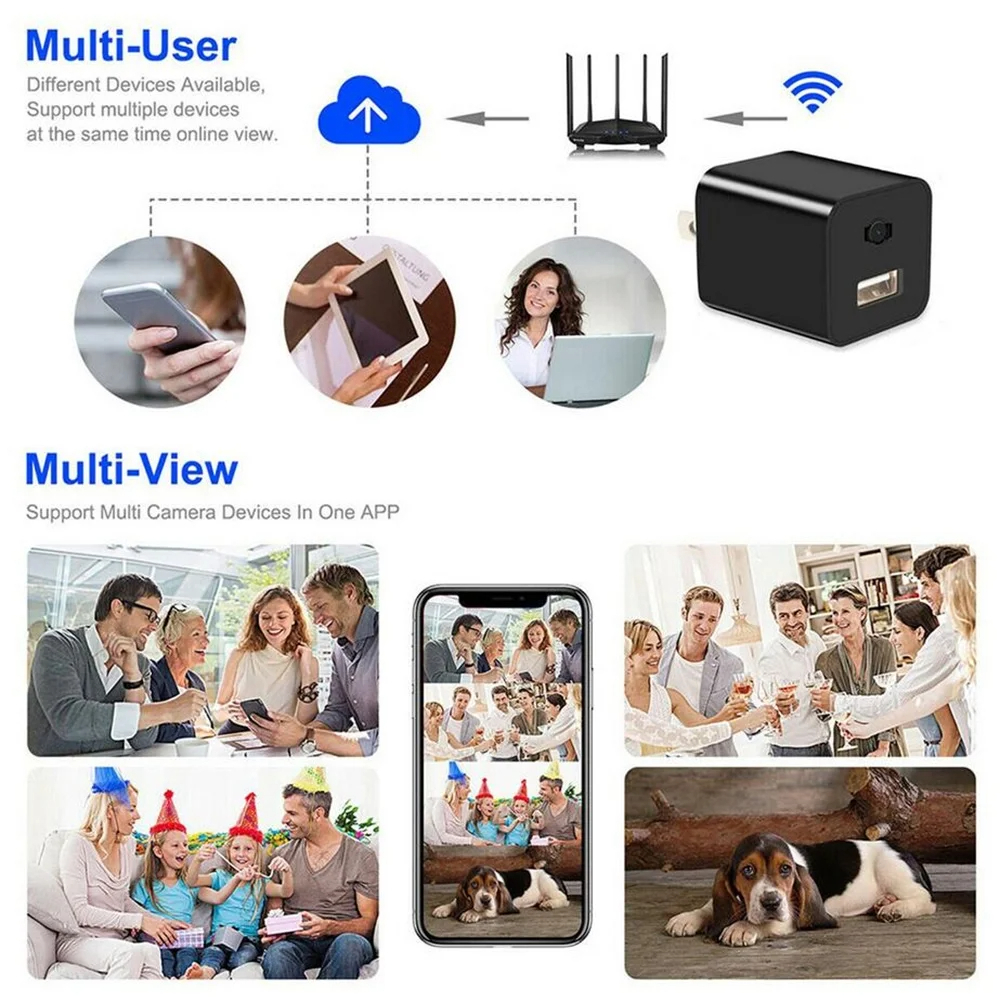 Máy Quay An Ninh mini 1080p full hd micro wifi Phích Cắm us eu Không Dây Thông Minh Bảo Vệ Nhà Ở
