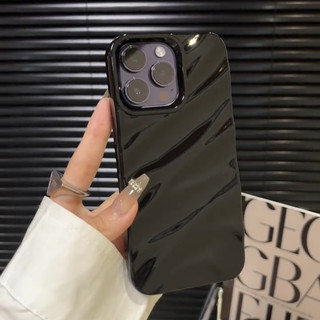 Sang Trọng Ốp Điện Thoại Chống Sốc Màu Trắng Đen Cho iphone 15 14 13 12 11 pro max 7plus / 8plus xs max xr