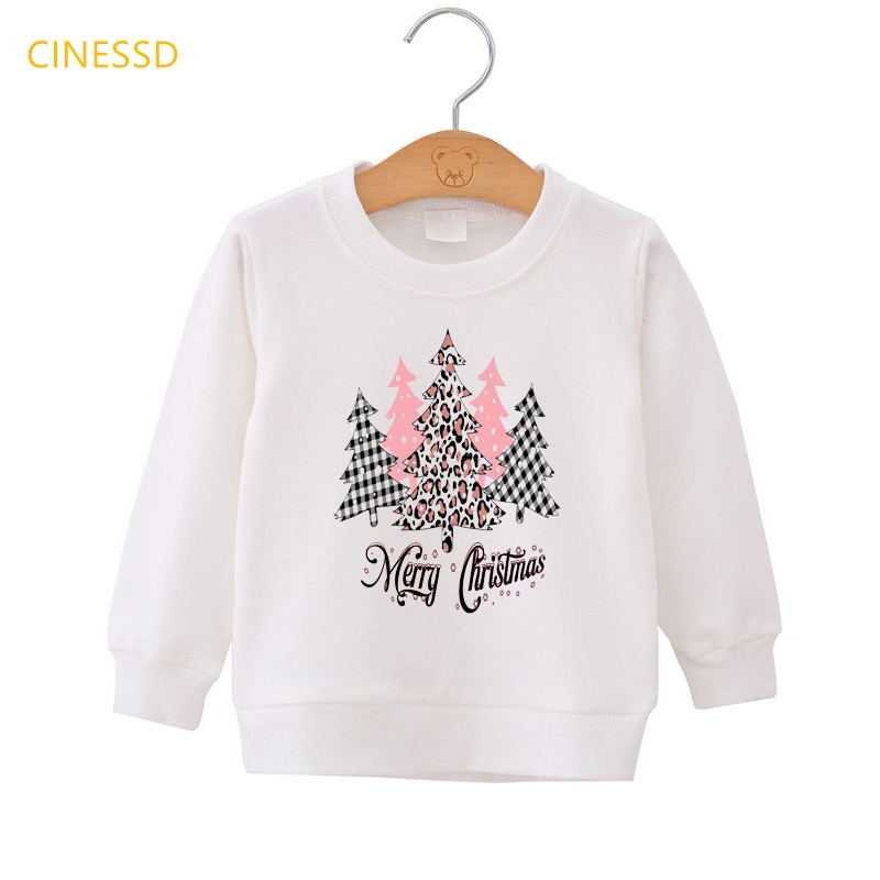 Áo Hoodie In Hình Cây Thông Giáng Sinh / Năm Mới Cho Bé 3-15 Tuổi