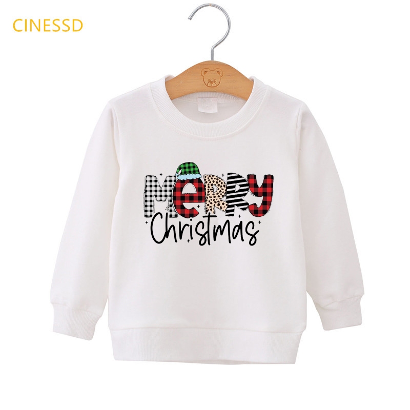 Áo Hoodie In Hình Cây Thông Giáng Sinh / Năm Mới Cho Bé 3-15 Tuổi