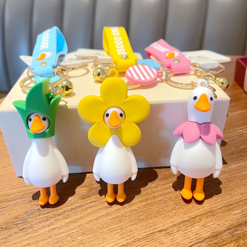 Hoạt Hình Móc Khóa Hình Con Ngỗng Ba Chiều Dễ Thương