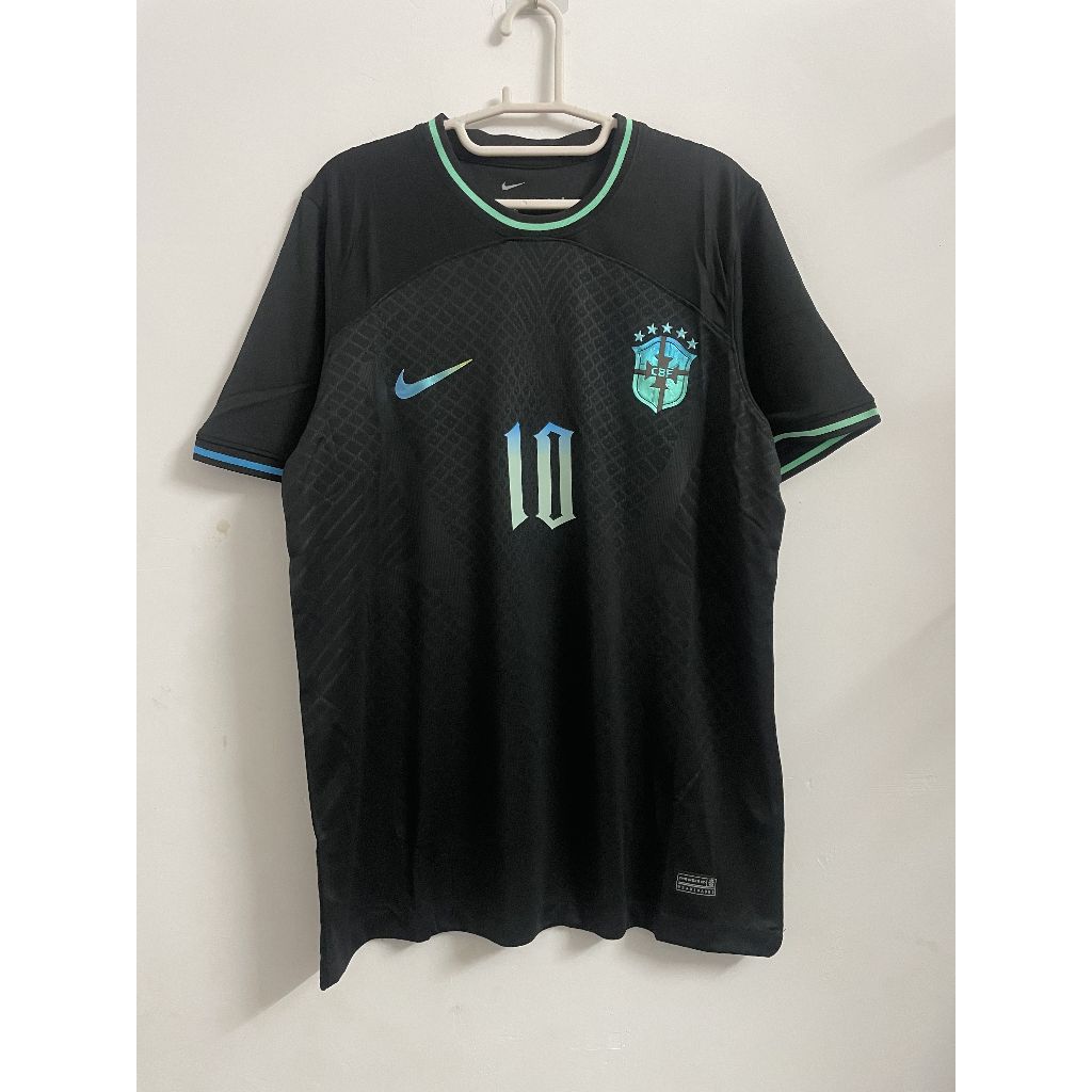 Áo Thun Số 22-23 Màu Đen Đội Tuyển Brazil Size s-2xl