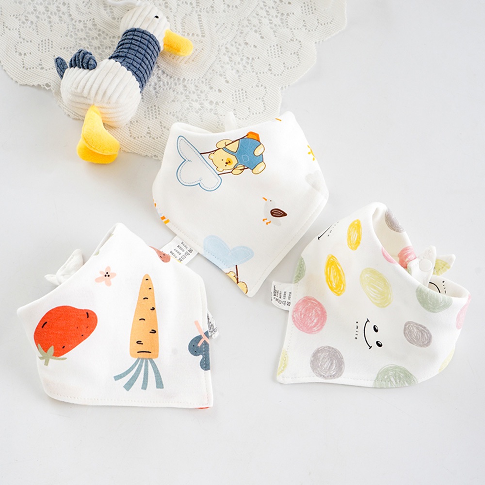 Set 3 Yếm Ăn cotton Xinh Xắn Dành Cho Các Bé