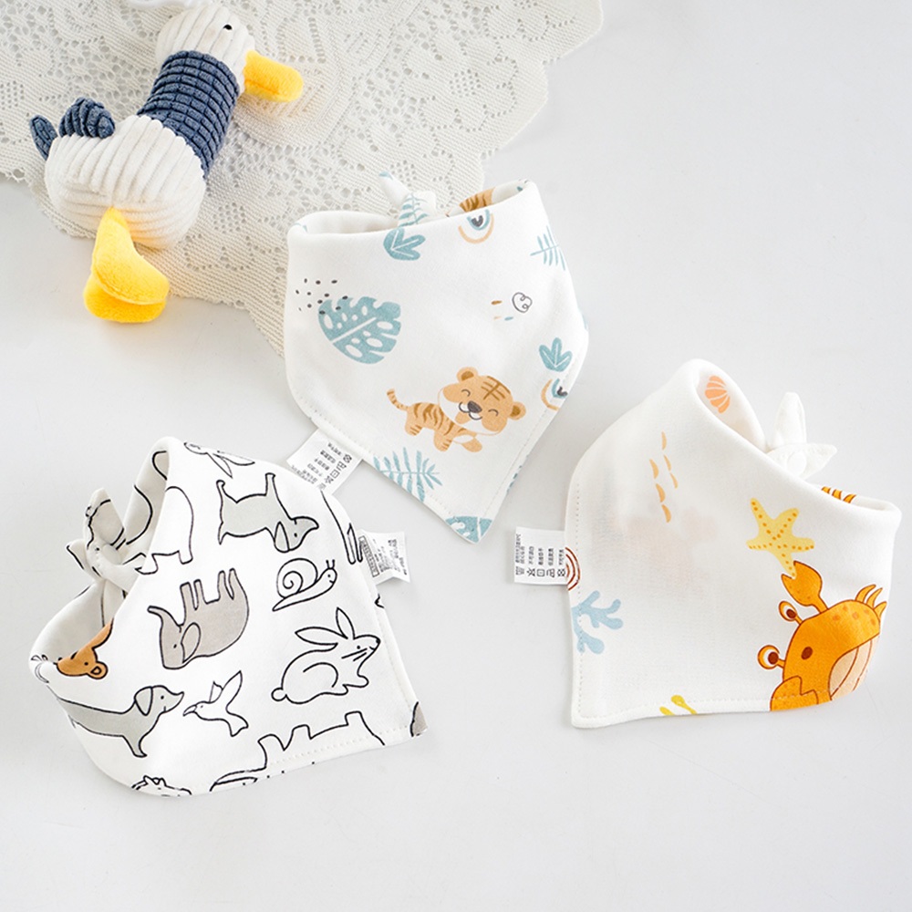 Set 3 Yếm Ăn cotton Xinh Xắn Dành Cho Các Bé