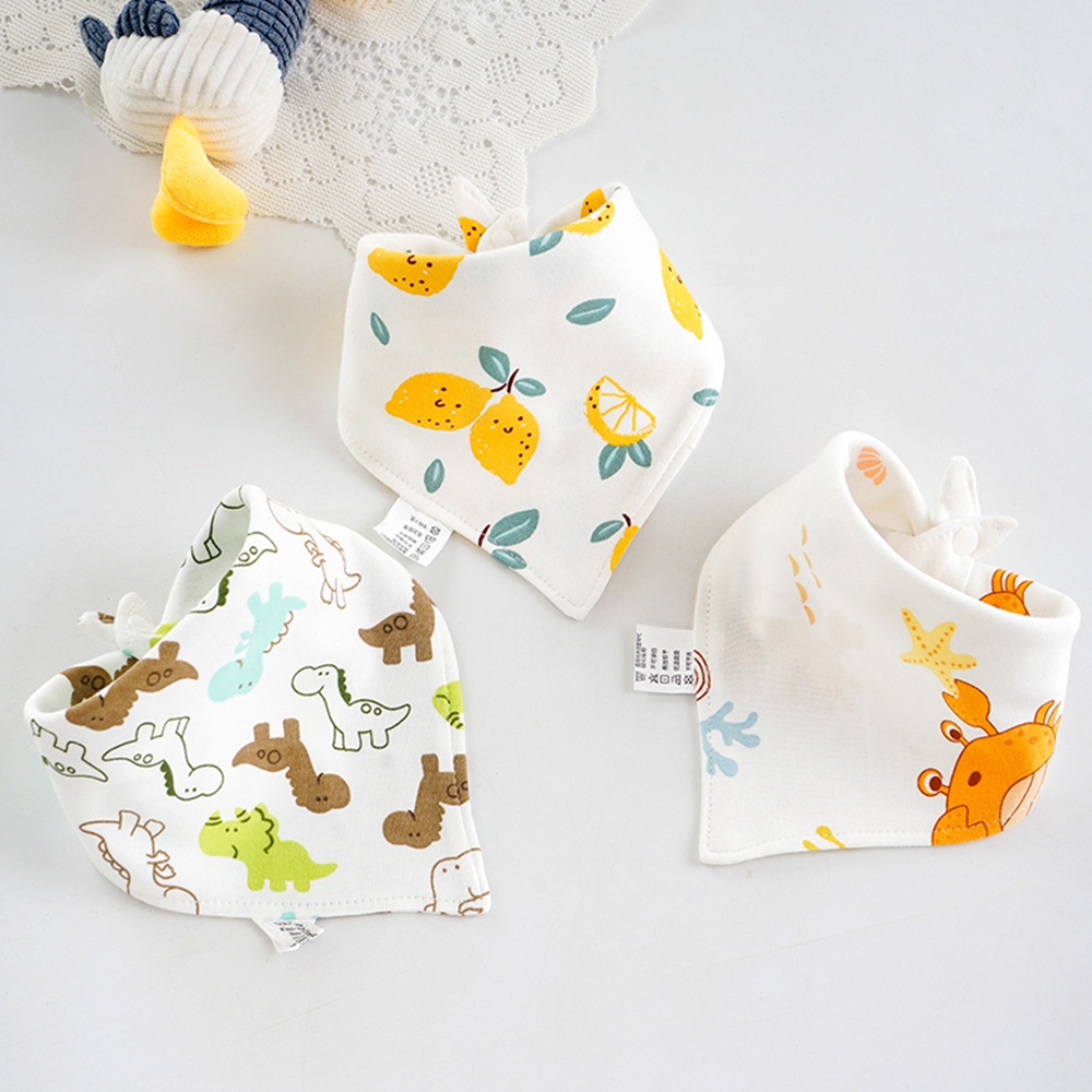 Set 3 Yếm Ăn cotton Xinh Xắn Dành Cho Các Bé