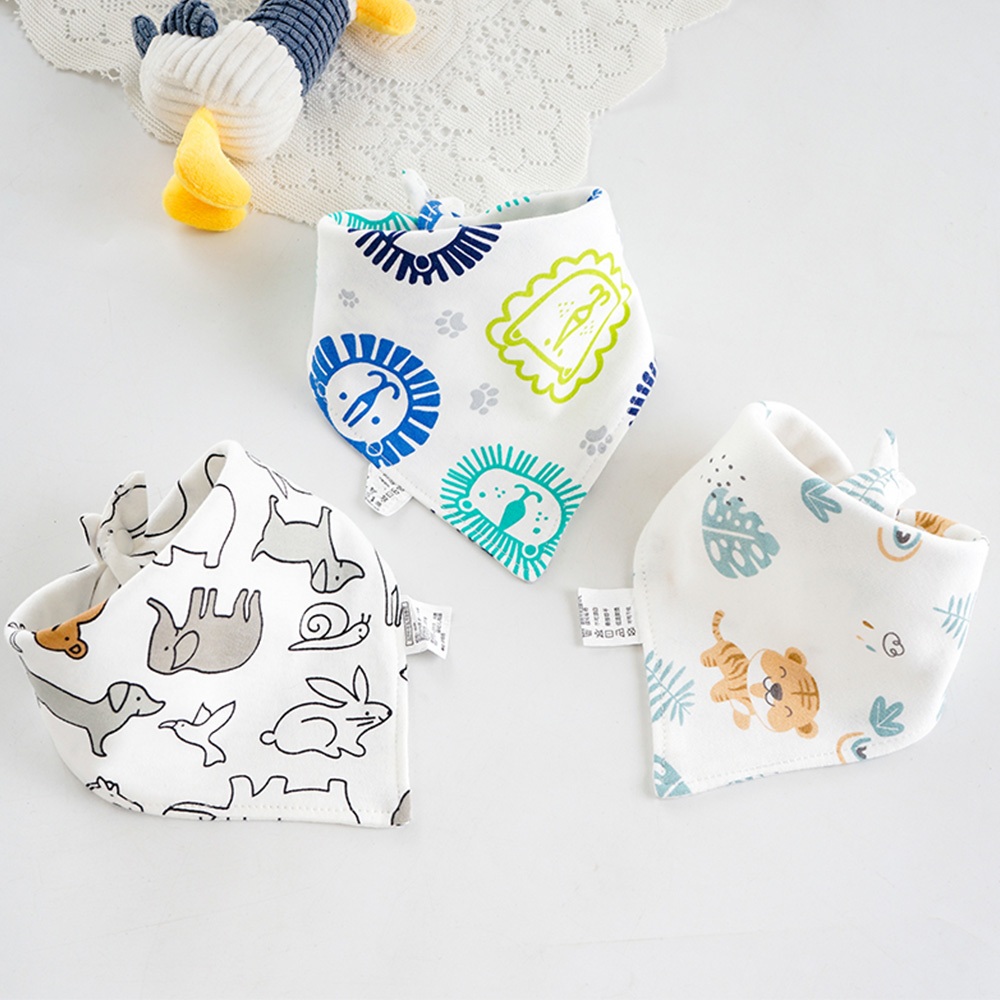 Set 3 Yếm Ăn cotton Xinh Xắn Dành Cho Các Bé