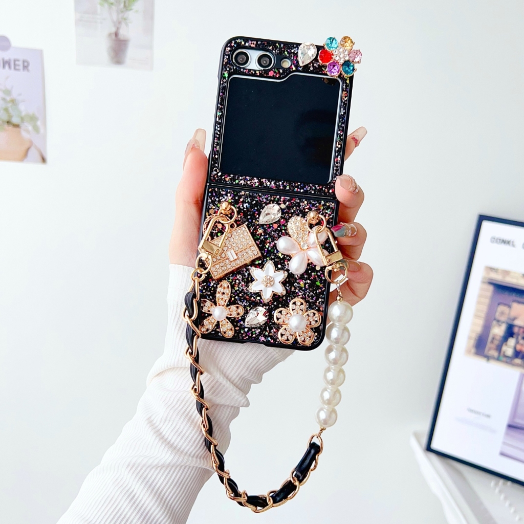 Ốp Bao Da Điện Thoại Siêu Mỏng Có Dây Đeo Cho samsung galaxy z flip 3 4 5 flip3 flip4 flip5