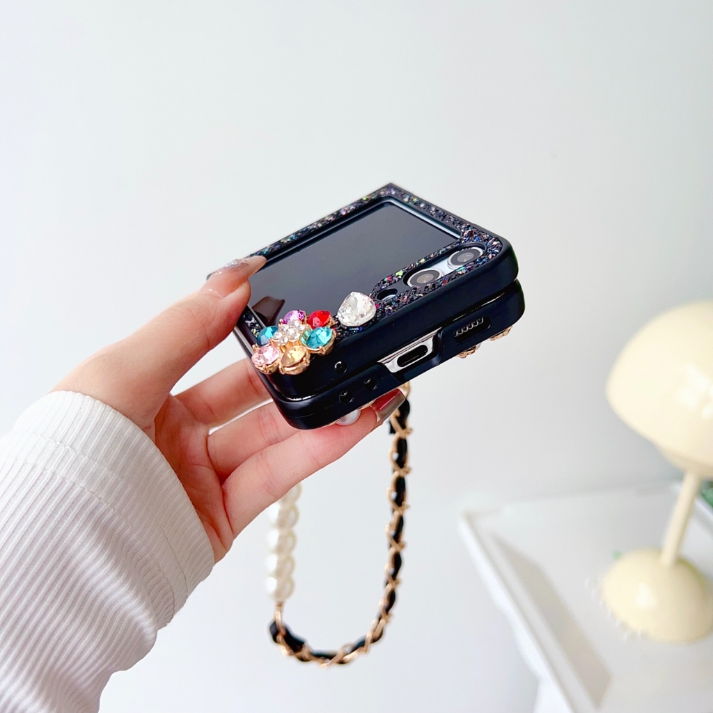 Ốp Bao Da Điện Thoại Siêu Mỏng Có Dây Đeo Cho samsung galaxy z flip 3 4 5 flip3 flip4 flip5