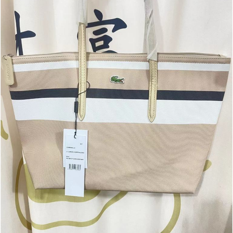 Lacoste Túi tote Đeo Vai Cỡ Lớn In Họa Tiết Dễ Thương Cho Nữ