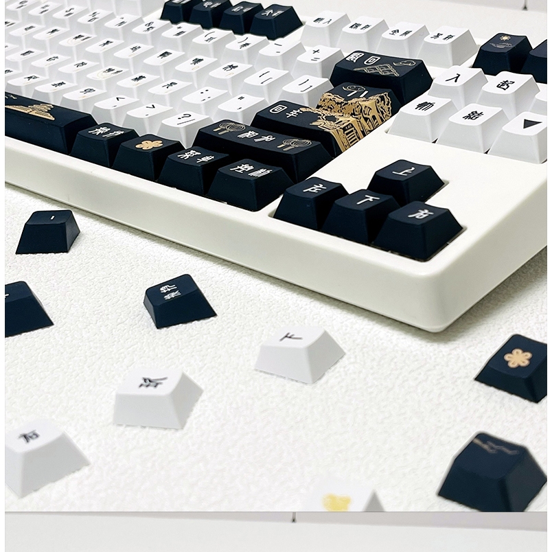 GMK Từ Không Thông Dụng Keycap, 129 Phím Keycaps PBT Cherry Profile DYE-SUB Cá Tính Cho MX Switch Bàn Phím Cơ