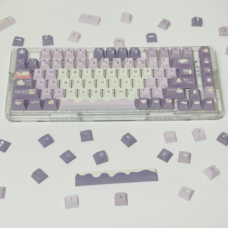 GMK Sữa Bunny Sweet Keycap, 131 Phím Keycaps PBT Cherry Profile DYE-SUB Cá Tính Cho MX Công Tắc Bàn Phím Cơ