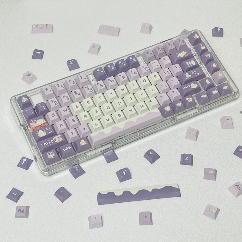 GMK Sữa Bunny Sweet Keycap, 131 Phím Keycaps PBT Cherry Profile DYE-SUB Cá Tính Cho MX Công Tắc Bàn Phím Cơ