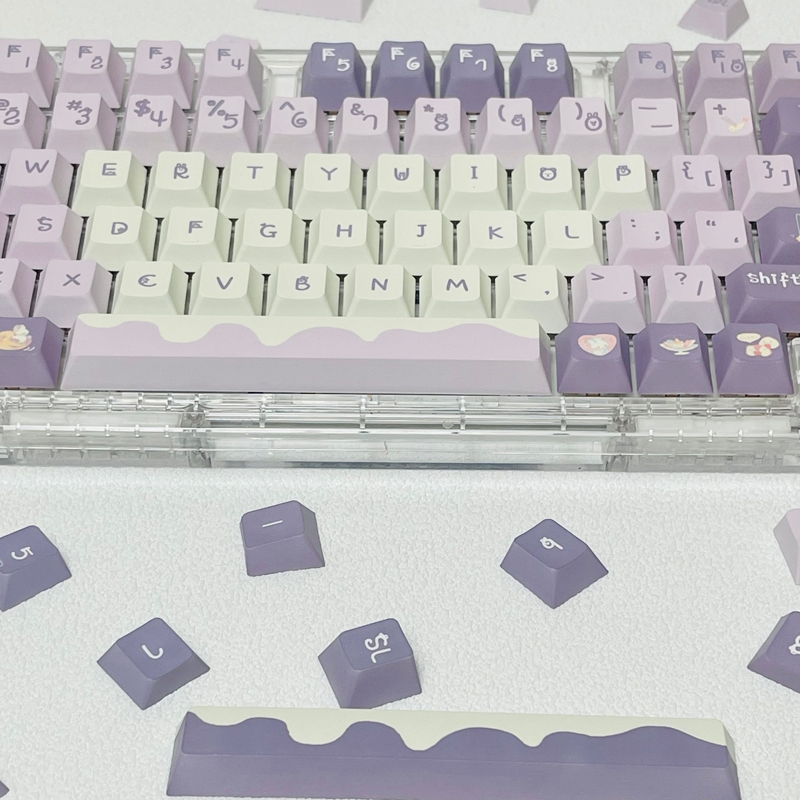 GMK Sữa Bunny Sweet Keycap, 131 Phím Keycaps PBT Cherry Profile DYE-SUB Cá Tính Cho MX Công Tắc Bàn Phím Cơ