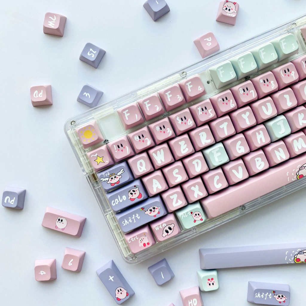 GMK Kirby Keycap, 122 Phím Keycaps PBT XDA/CHERRY Profile DYE-SUB Cá Tính Cho MX Công Tắc Bàn Phím Cơ