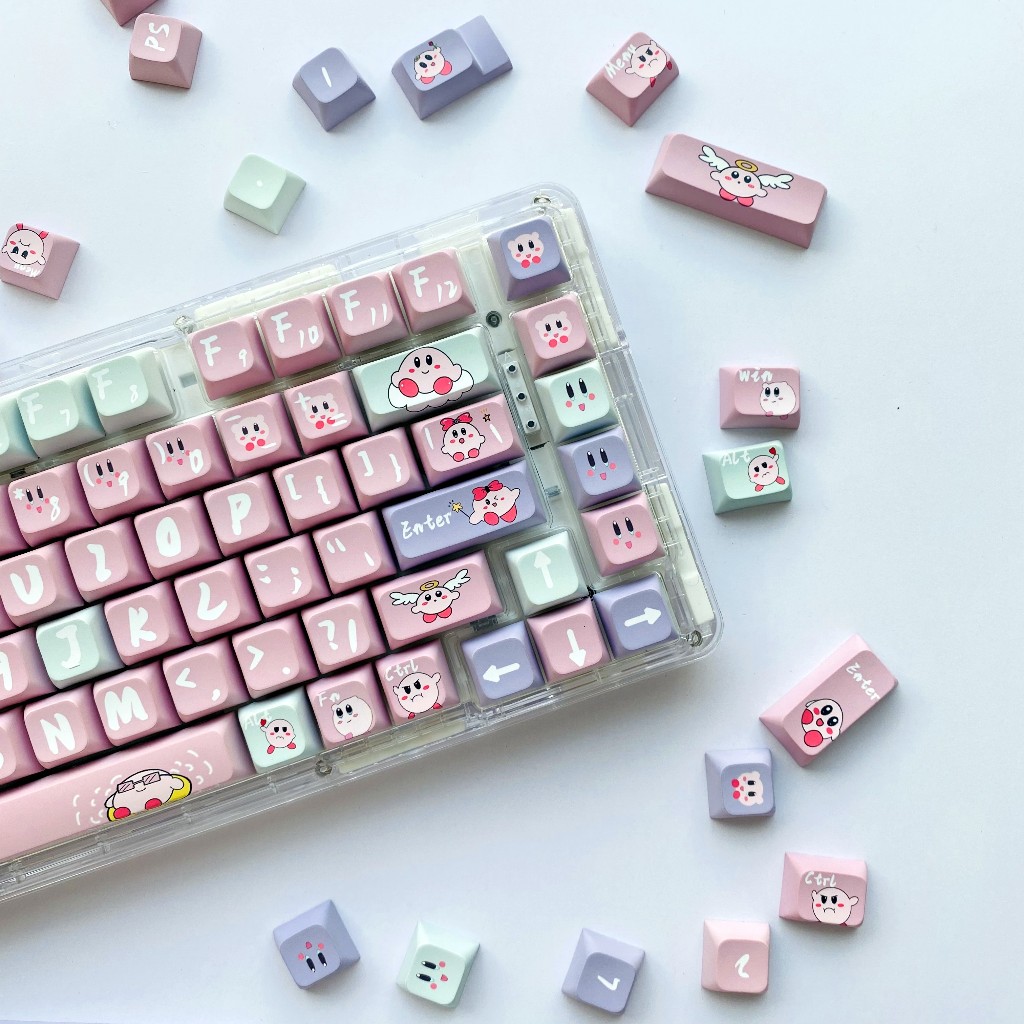 GMK Kirby Keycap, 122 Phím Keycaps PBT XDA/CHERRY Profile DYE-SUB Cá Tính Cho MX Công Tắc Bàn Phím Cơ