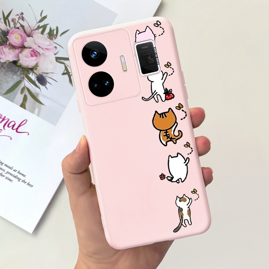 Realme Ốp Điện Thoại Silicon Mềm Mặt Nhám Họa Tiết Trái Tim 2023 Cho realme gt neo 5 / realme gt3 240w rmx3709 2023 realme gt neo5 rmx3706