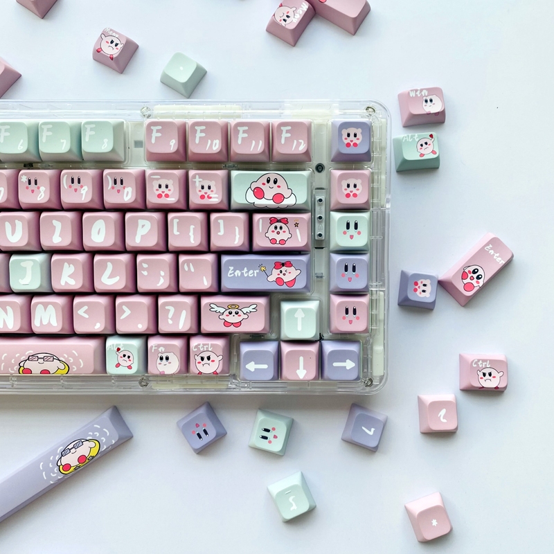 GMK Kirby Keycap, 122 Phím Keycaps PBT XDA/CHERRY Profile DYE-SUB Cá Tính Cho MX Công Tắc Bàn Phím Cơ
