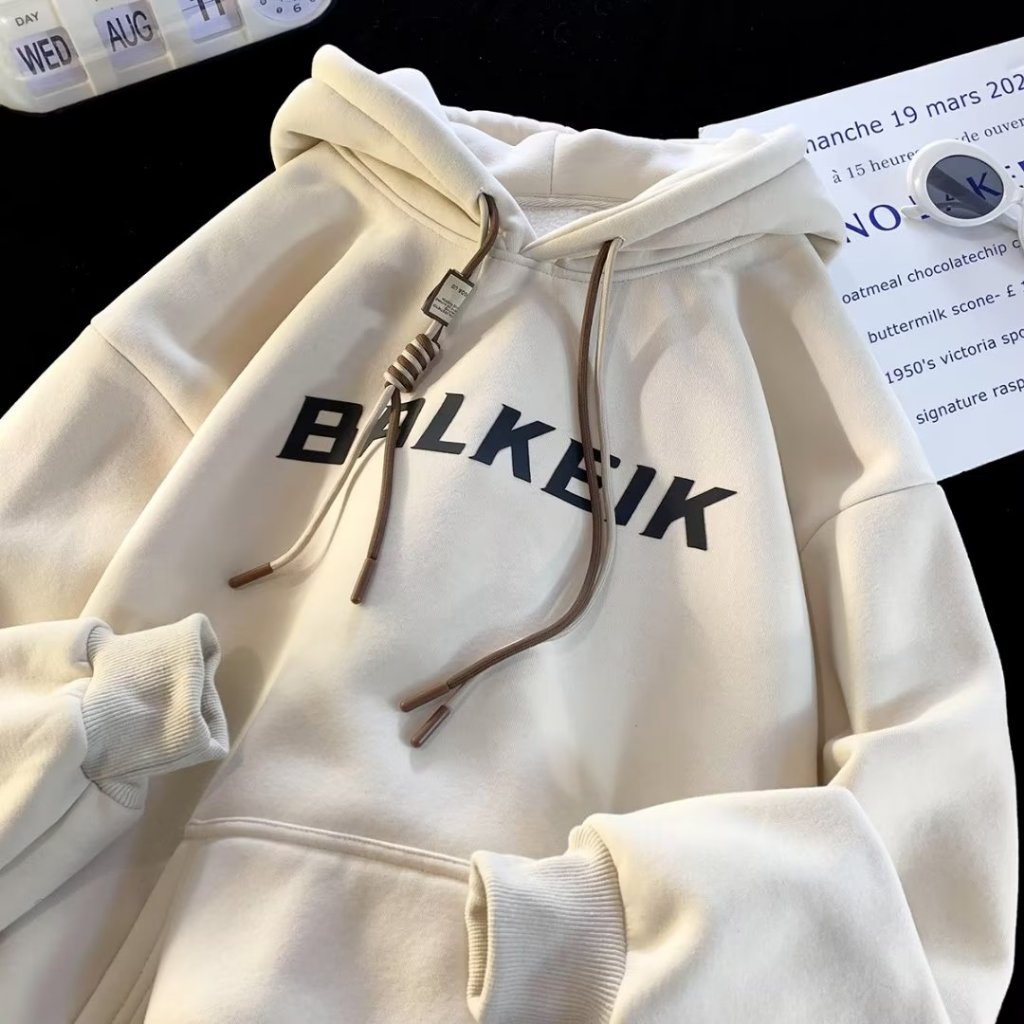 Áo Hoodie In Chữ Phong Cách retro Mỹ Size m-3xl