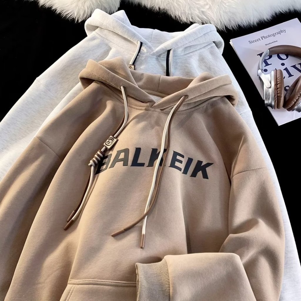Áo Hoodie In Chữ Phong Cách retro Mỹ Size m-3xl