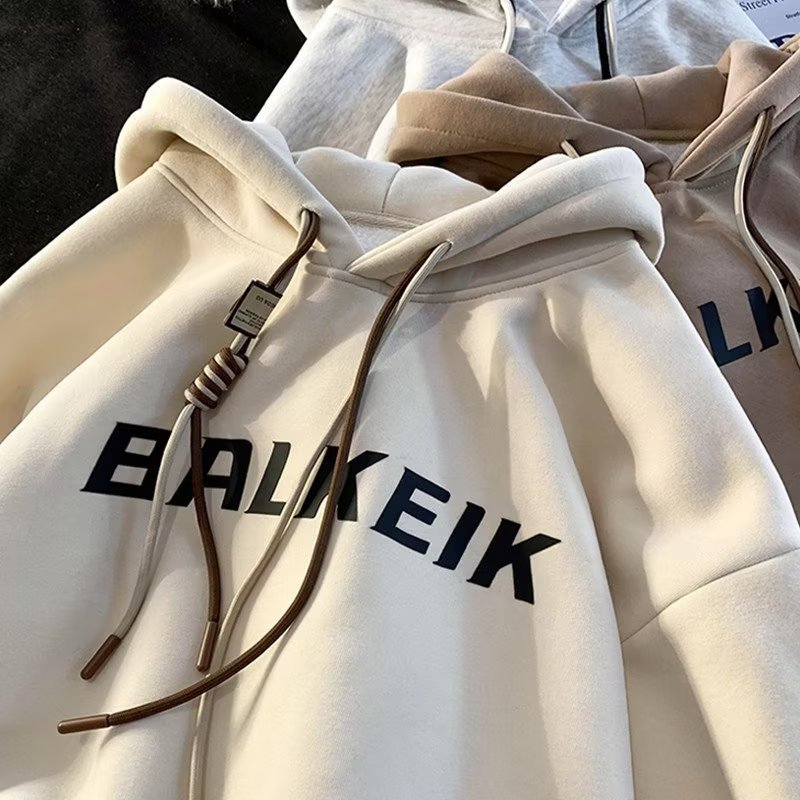 Áo Hoodie In Chữ Phong Cách retro Mỹ Size m-3xl