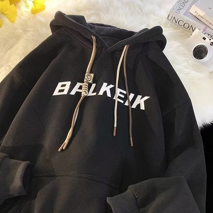 Áo Hoodie In Chữ Phong Cách retro Mỹ Size m-3xl
