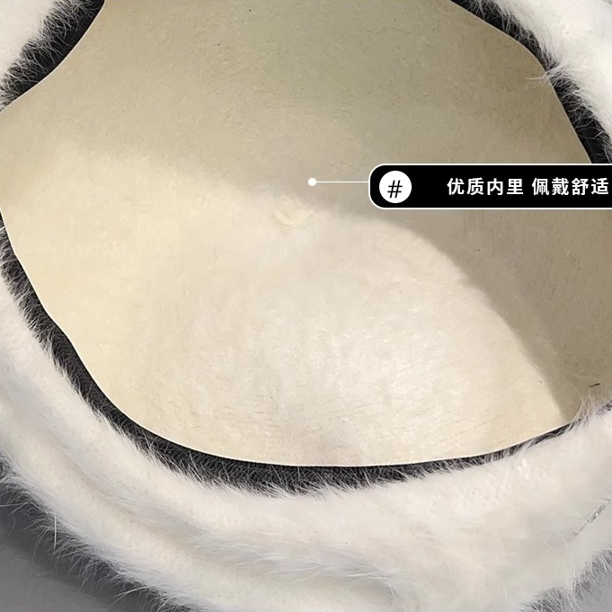 One Mũ beret Lông Thỏ Thời Trang Thu Đông Phong Cách Hàn Quốc Cho Nữ