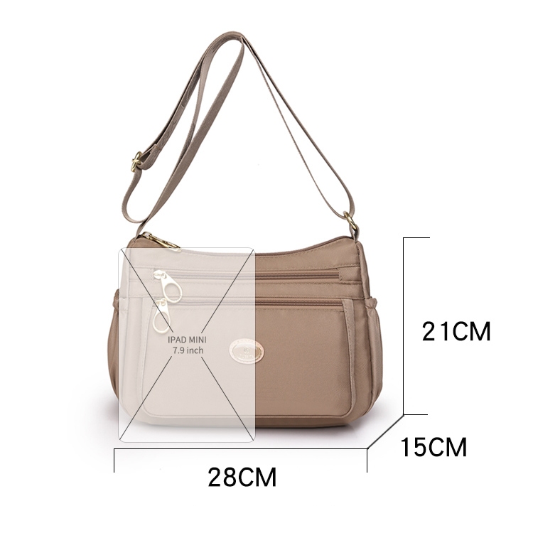 Túi Đeo Vai Nhiều Ngăn Bằng Vải oxford Chống Nước Thời Trang Cho Nữ
