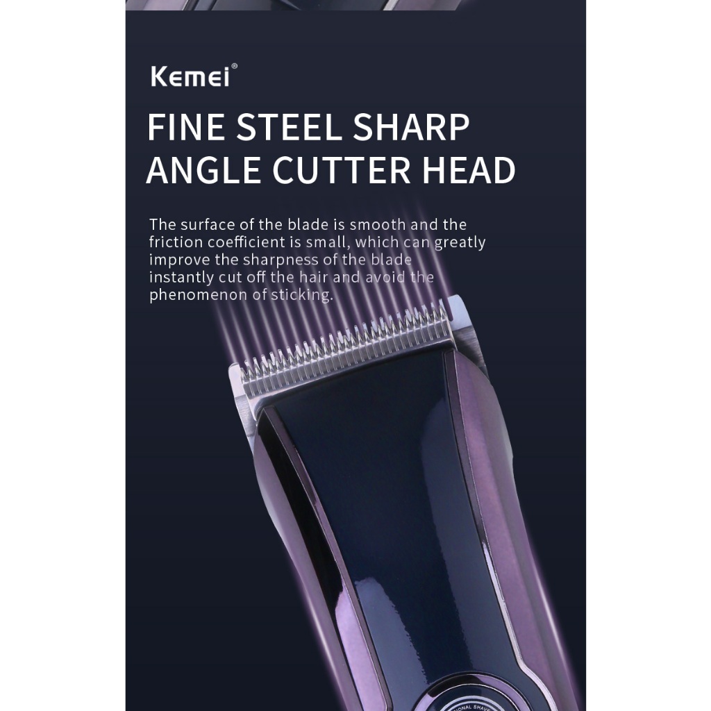 Kemei Tông Đơ Cắt Tóc km-1580 Không Dây Sạc usb Có Màn Hình led Hiển Thị Tiện Dụng Cho Nam