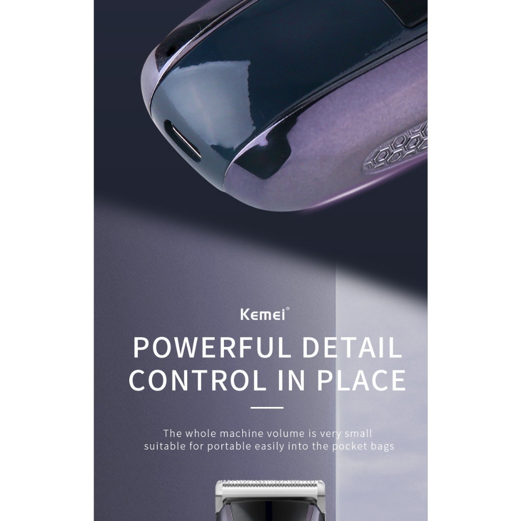Kemei Tông Đơ Cắt Tóc km-1580 Không Dây Sạc usb Có Màn Hình led Hiển Thị Tiện Dụng Cho Nam