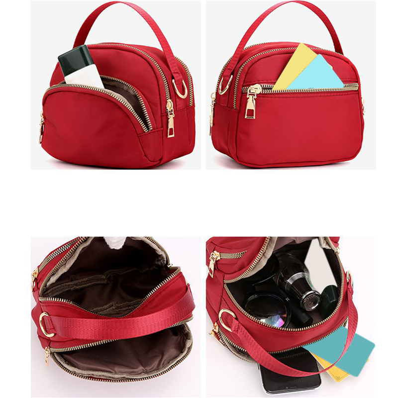 Túi Đeo Chéo mini Nhiều Ngăn Bằng Vải nylon Thời Trang Cho Nữ