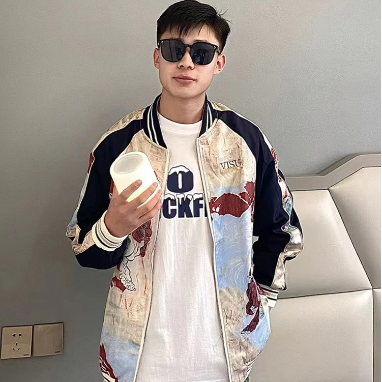 Áo Khoác Bóng Chày Thêu Họa Tiết Phong Cách Trung Hoa Thời Trang Xuân Thu Cho Nam