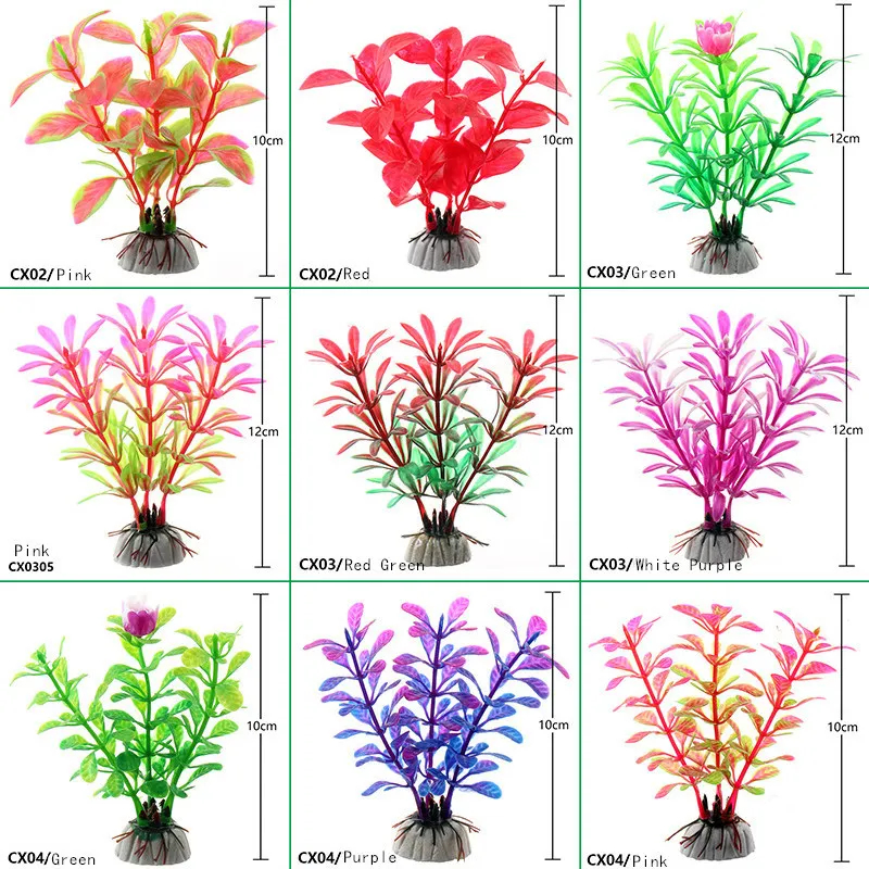 1 Cây Cỏ Nhựa Nhân Tạo Nhiều Màu Trang Trí Bể Cá