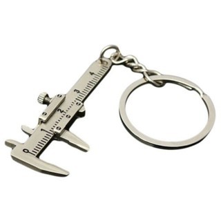 Móc Khóa Hình Kẹp Venier Màu Vàng / Bạc Cho Bạn Trai / Bạn Gái