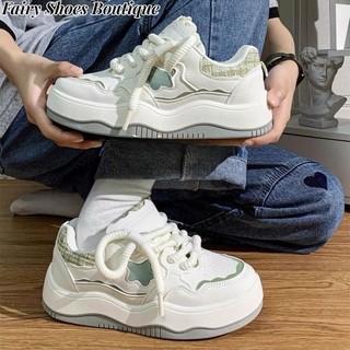 ZHUXIA Giày Thể Thao Cột Dây Chống Trượt Thoáng Khí Thoải Mái Phong Cách Hàn Quốc Cho Nữ