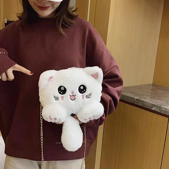 Túi Đeo Chéo Hình Thú Nhồi Bông Dễ Thương Thời Trang Hàn Quốc Cho Nữ