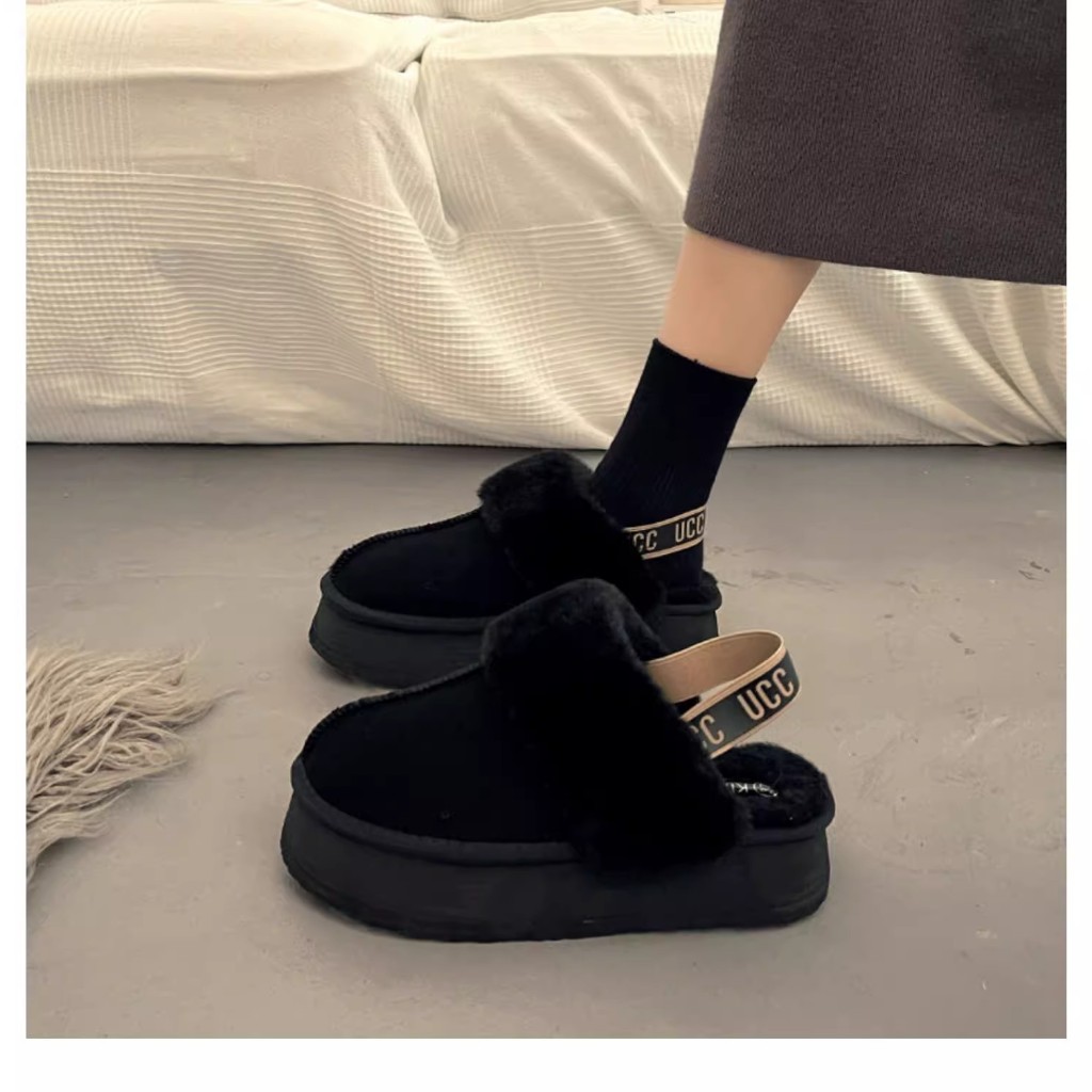 Dép Bông Đi Trong Nhà Đế Dày Chống Trượt Thời Trang Thu Đông Mới 2023