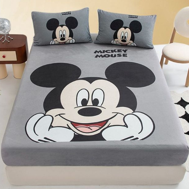 Ga Trải Giường Dày Dặn Chống Trượt In Hình mickey / Dâu Tây / Gấu