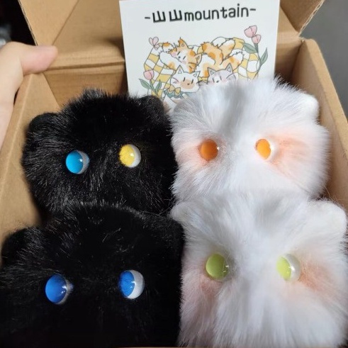 Chelkolrs Móc Khóa Hình Mèo Má Hồng Nhồi Bông Nhỏ Gọn Thời Trang Nữ Tính