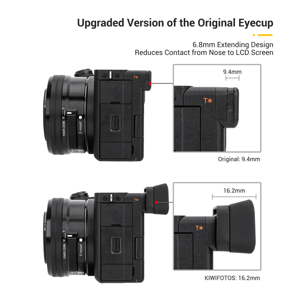 Kiwifotos KE-EP20 Eyecup Cao Su Kính Ngắm Máy Ảnh Cho Sony a6700 Thay Thế Thị Kính FDA-EP20