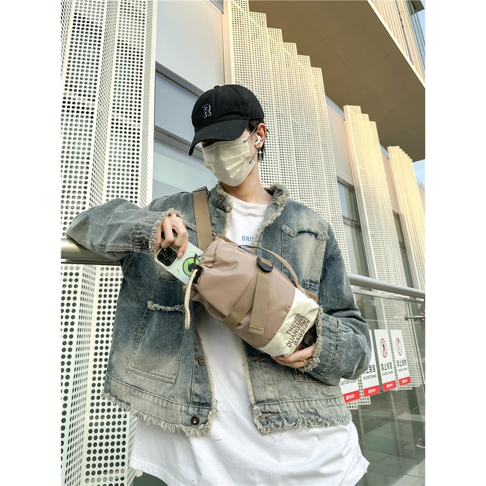 Guangluo Túi Đeo Chéo Ngực Dây Rút Phong Cách Hàn Quốc Cho Nam