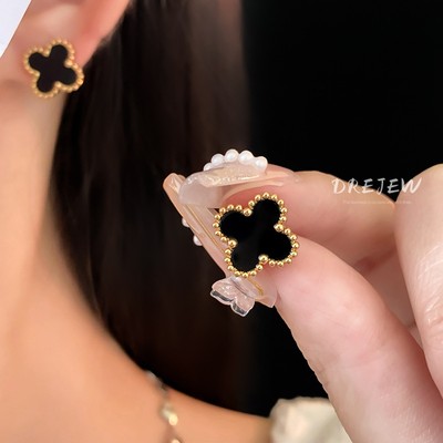 DREJEW Bạc 925 Kim Thép Titan Nhiều Màu Sắc Bông Tai Hoa Nhẹ Sang Trọng Cao Cấp Bông Tai Đa Năng Thời Trang Cho Nữ Không Gây Dị Ứng