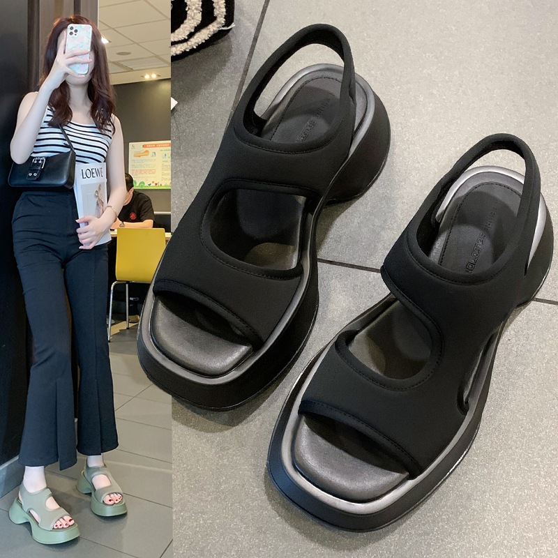 Xăng đan Đế Dày Co Giãn Thời Trang Mùa Hè 2023 AA5138 Cho Nữ