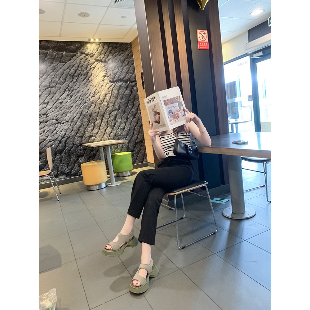 Xăng đan Đế Dày Co Giãn Thời Trang Mùa Hè 2023 AA5138 Cho Nữ