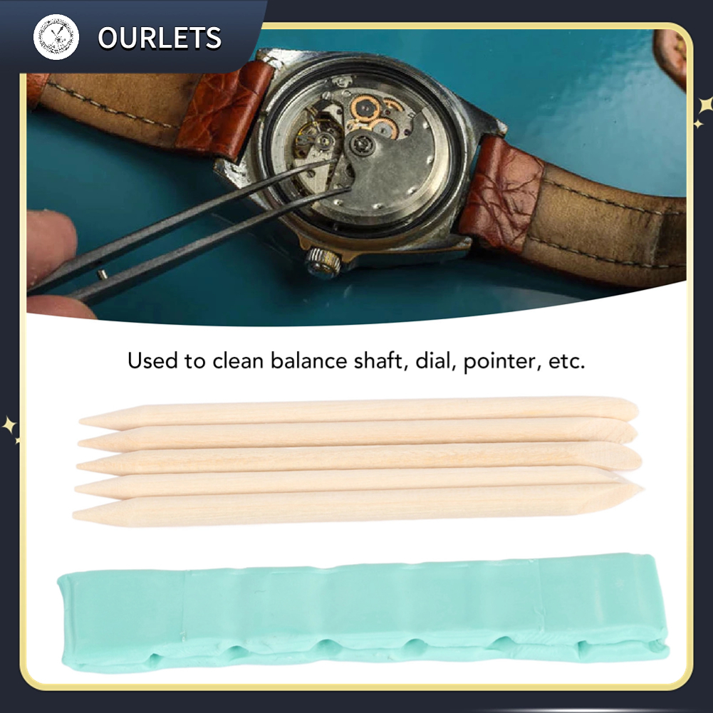 Đồng hồ Làm sạch Thanh đất sét Chuyển động Chất kết dính Putty Quay số Bụi bẩn Bộ công cụ loại bỏ dầu mỡ 【Ourlets】
